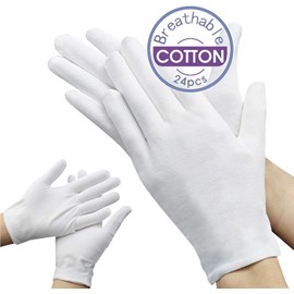 [AYUAN] 綿手袋 コットン手袋 純綿 白手袋 メンズ手袋 レディース コトン綿製 手荒れ防止 インナー 作業用 検品用 掃除用 家事用