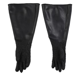 Asixxsix Sandblasting Gloves, 65cm Latex Sandblast Cabinet Gloves with Particle Palm, Heavy Duty Protective Safety Work Sandblaster Glove for Abrasive Cabinet Isolation Box
