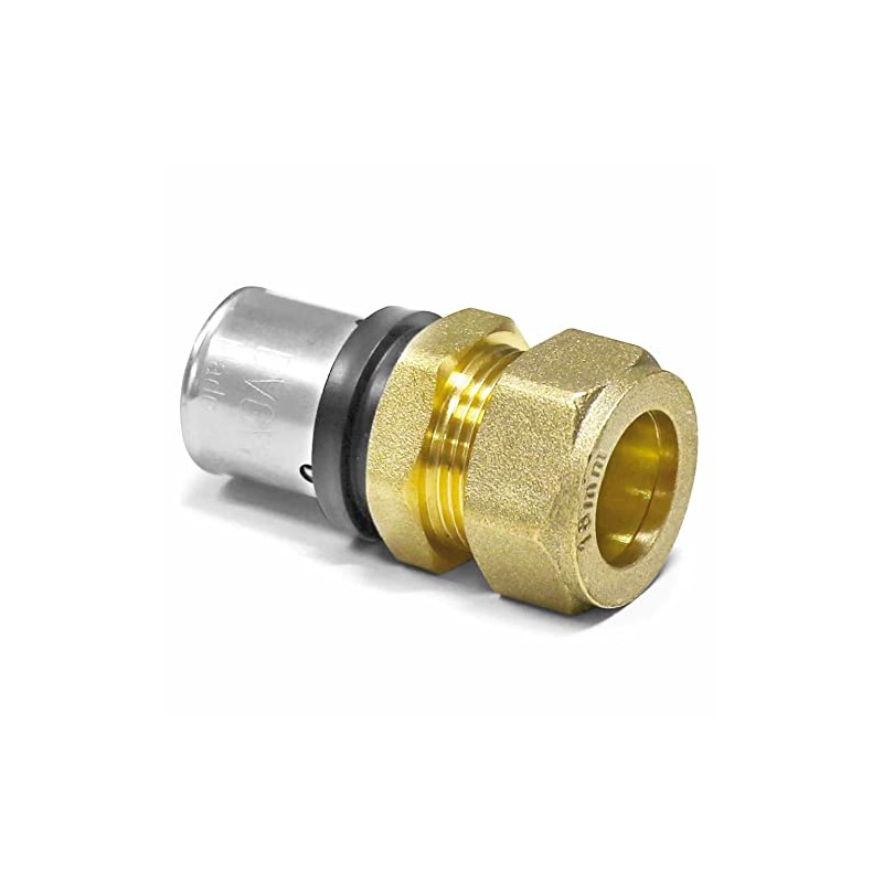 Press Transition from Aluminium Composite Pipe to CU Pipe Compression