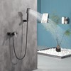 Taplong Matte Black Handheld Shower Head Set, Wall Mount Hand