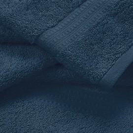 MyOwn 6 Piece Towel Set, 100% Combed Cotton - 2 Bath Towels, 2 Hand Towels, 2 Wash Cloths - 500 GSM Luxury Hotel Quality Ultra Soft Highly Absorbent Towel Set for Bathroom - Mineral Blue