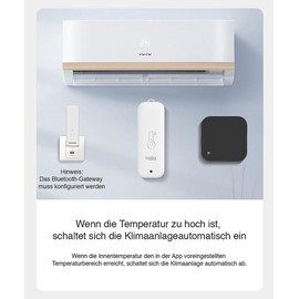 Luminea Home Control Hygrometer Digital Inside: Set of 4 Thermometer & Hygrometer with Bluetooth & App, Weatherproof, IP65 (Indoor Thermometer, Digital, Digital with Bluetooth, Measuring Device)