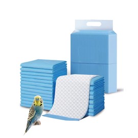 Niwaes 17.7" X 23.6" Disposable Bird Cage Liner 50 PCS Birds Cage Liners Super Absorbent Birdcage Liners Parakeet Cage Training Accessories with Quick-Dry Surface for Cockatiels Doves Parrots