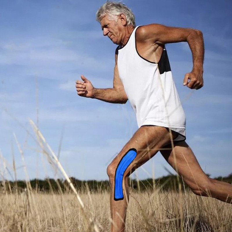 Sports Support Strip Blue Reinforced Adhesive Muscle Strips for Knees