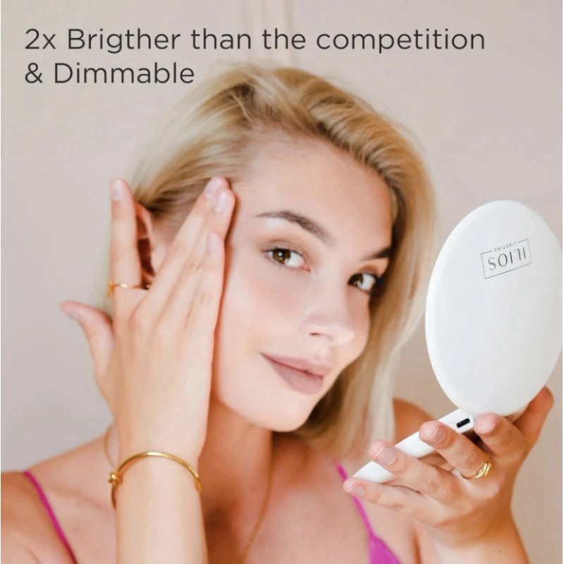Ilios Lighting Rechargeable LED Compact Makeup Mirror
