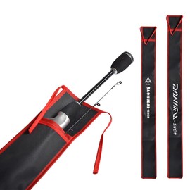 SquEqu 2 Pack Fishing Rod Bag 47'' 55 Inch Portable Folding Fishing Rod Case Compact Fishing Pole Sleeves Socks Protective Cover for 6’6” Spinning Fishing Rods 7’6” Lightning Rod Casting Rod