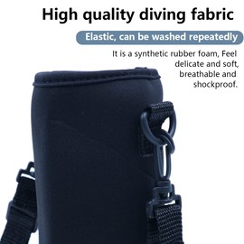 WANGCL 2pcs Water Bottle Carrier Insulated Cover Bag Pouch Holder Shoulder Strap 1L