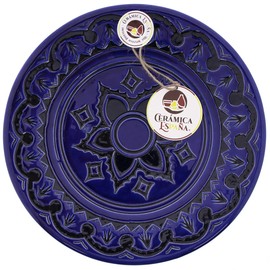 CERÁMICA ESPAÑA Decorative plate for hanging on the wall, wall plate, ceramic plate, model D22, 100% handmade decoration, 23 x 23 x 3.5 cm