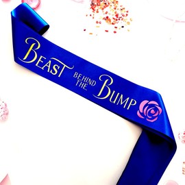 Magnusson's Garden Beast Behind the Bump Sash for Daddy to Be Baby Shower, New Dad Gift, Boy or Girl, Pink or Blue Gender Reveal, Dadchelor Party Decorations