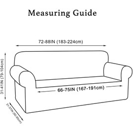 Turquoize Stretch Sofa Slipcover Couch Cover Sofa Covers for 3 Cushion Couch 1 Piece Sofa Slipcover for Living Room with Jacquard Fabric and Elastic Bottom Pet Furniture Protector (Sofa, Deep Teal)