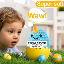 MLZTINGR Positive Crochet Shark Dolphin | Emotional Support Shark | Shark Crochet Cuddly Toys for Shark Lovers for Stress Relief Decorative Doll Decoration