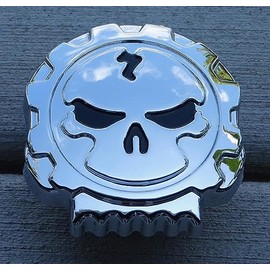 i5 Big Chrome Skull Gas Cap for Harley Davidson Sportster Softail Road King Dyna Glide