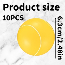 10 Foam Balls, Tennis Balls for Kids and Adults, Soft for Indoor and Outdoor Play, Perfect for Family Gatherings, Parties, and School Activities, Yellow Foam Tennis