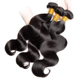 MsSunlight Body Wave Bundles Human Hair 18 20 22 Inch Weave Human Hair Extensions Hair Bundles Real Human Hair Body Wave Bundles Quick Deal