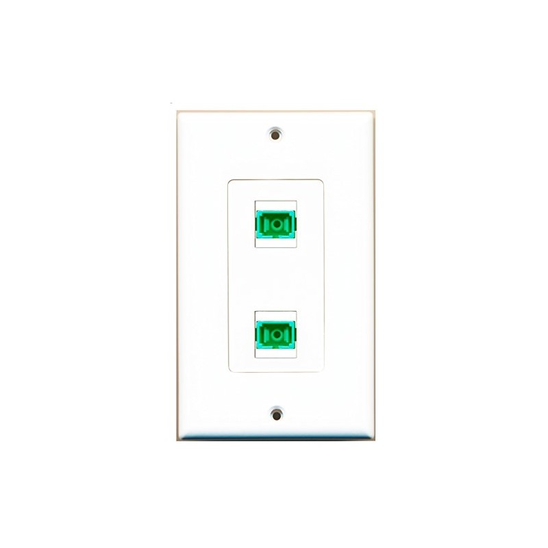 RiteAV - 2 Port Fiber SC APC Simplex Decorative Wall