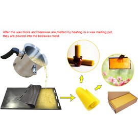 HNDTM Beeswax Foundation Sheet Mold Silicone Beeswax Sheet Honeycomb Sheets Making Mold for Candle (Blue)