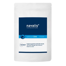 Navalis orthosal Zink Dog | 150 g | Ergänzungsfuttermittel für Hunde | Zur Unterstützung bei Zinkmangel, Hautreizungen und Wundheilung | Organisches Mikronährstoffprodukt