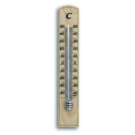 TFA Dostmann High Accuracy Analogue Indoor Thermometer Solid Beech Wood Brown L 35 x W 15 x H 206mm