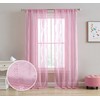 Laura Ashley Dash Sheer Curtains with Rod Pocket, Each Panel