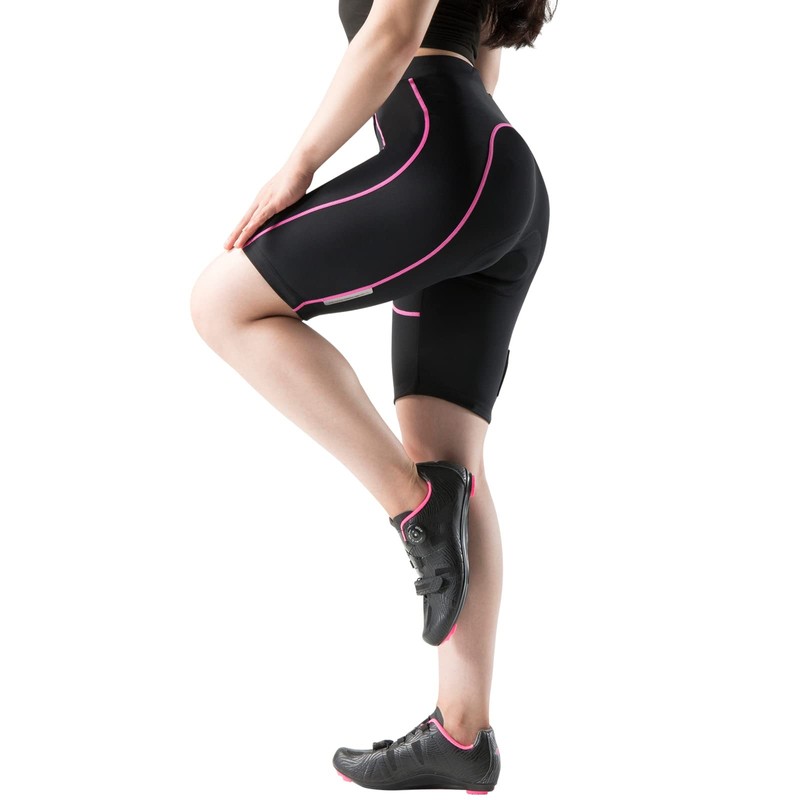 Santic Pantalones Cortos de Ciclismo para Mujer Acolchados con Acolchado