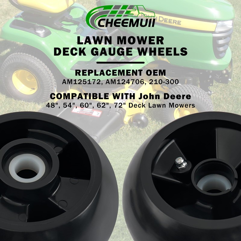CheeMuii 4 Pack Lawn Mower Deck Gauge Wheels Kit AM125172