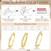 Dochais Dainty Cubic Zirconia Gold Rings for Women Non-Tarnish 14k