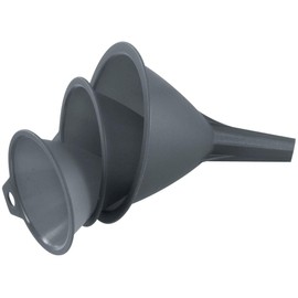 Fackelmann Trichter-Set, Einfülltrichter für Flaschen und Gläser (Farbe: Grau), Menge: 3 Stück, Ø 8, 9, 11 cm