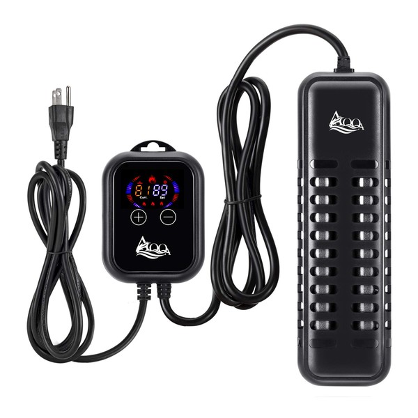 AQQA Submersible Aquarium Heater,100W/200W/300W/500W/800W/1000W/1200W Fish Tank Heater,External Temperature Controller LED