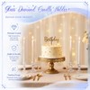 24 Pcs Clear Taper Candle Holders 4'' Tall Candlestick Glass