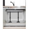 QWORK Undermount Sink Brackets Kit, 2 Pack Steel Undercounter Sink