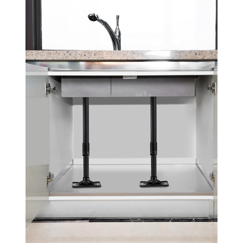 QWORK Undermount Sink Brackets Kit, 2 Pack Steel Undercounter Sink