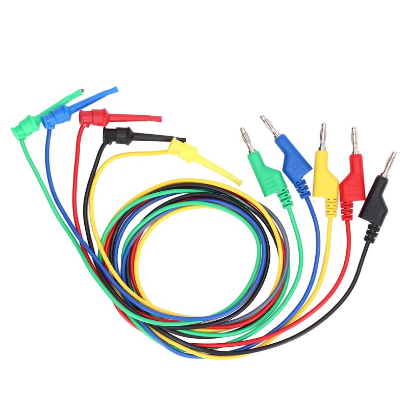 5Pcs Banana Test Lead Multi Meter Testing Cable Line Wire