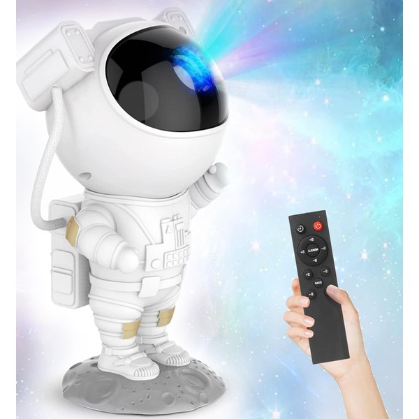 Astronaut Galaxy Projector, Star Projector Night Light with Nebula &