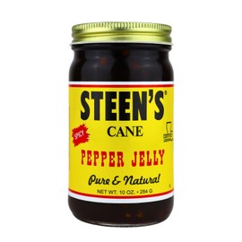 Steen's Cane Pepper Jelly 10oz - Sweet & Spicy Delight - Elevate Your Appetizers and Cheese Platters with Steen's Pepper Jelly (1 Pack, Spicy)