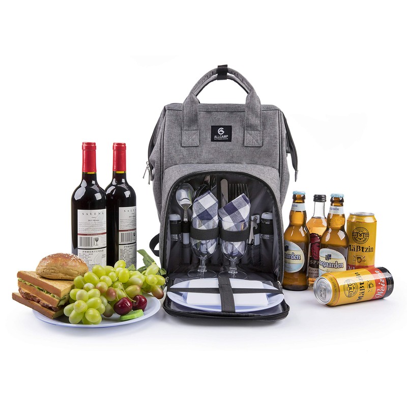ALLCAMP OUTDOOR GEAR Picnic Backpack for 2 Person W/ Fleece