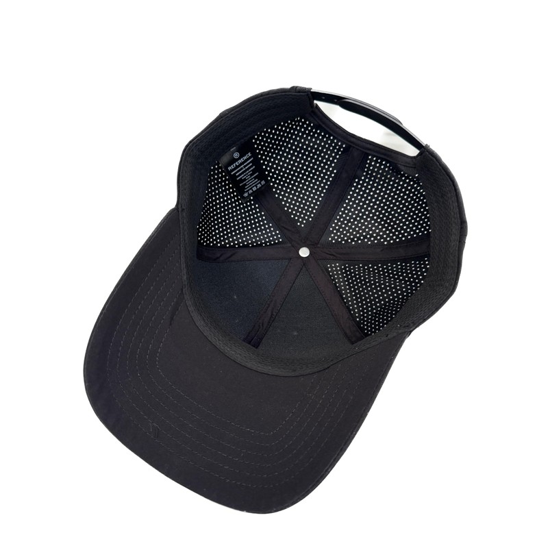 Performance Vented Workout Hat - Unbranded, Minimalist Style Black