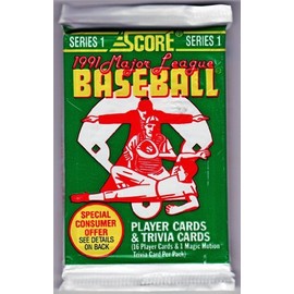 Score 1991 Magor League Baseball Cards Pack