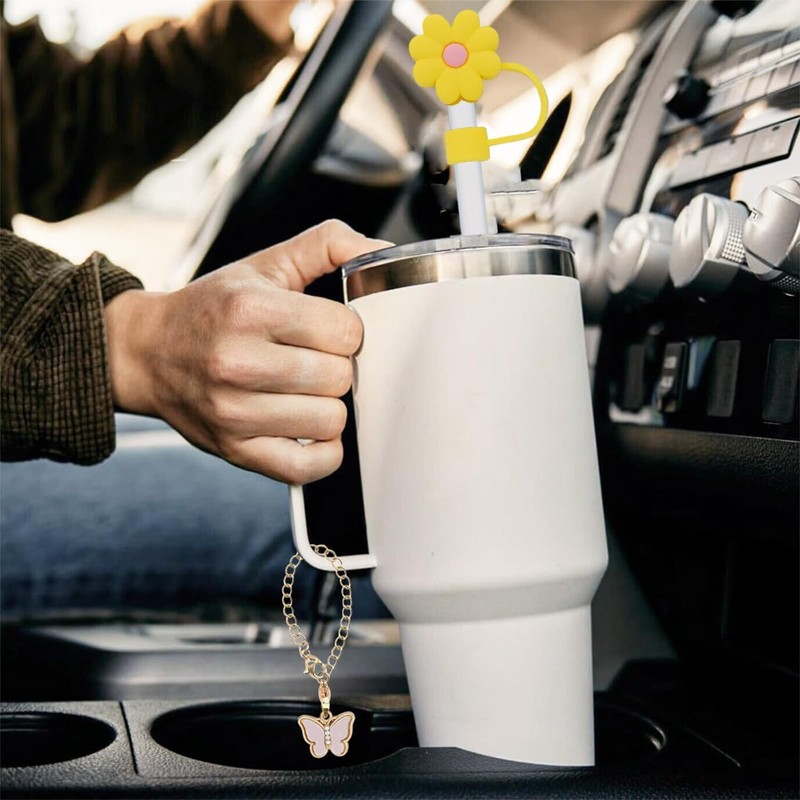 Set de Accesorios para Termo, 10 Piezas, Cubre Popotes con