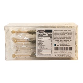 Extra Large Rock Candy Sticks: 12 Black Rock Candy Sticks - Black Cherry - Individually Wrapped for Party Favors, Candy Buffet, Showers, Receptions, Old Fashioned Espeez Bulk Candy on a Stick