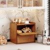 Trironsun Rustic Bread Box for Kitchen Countertop Bamboo Bread Storage