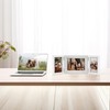 SaZiCat Hinged Tri-Fold 4x6 & 6x8 Picture Frame with Tempered