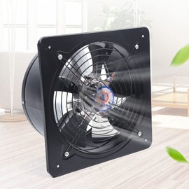 12 Inch Exhaust Fan *1, 110V Wall Mounted Ventilation High Speed Power Cord US Plug For Home Bathroom Kitchen Range Hood Through Wall Exhaust Fan Exhaust Ventilation Fan