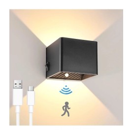 Aozhate Easy Install LED Wall Sconces Indoor Motion Sensor Wall Lights Magnetic No Cords