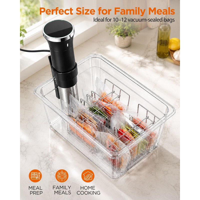 26 Quart Extra Large Sous Vide Container with Lid, Include