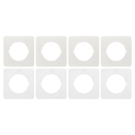 PATIKIL Door Knob Plates, 4 Pcs Square Plate Cover for Door Deadbolt Double Side Knob Handle Repair Kit Cover Filler Fixing Repair Backplate, White