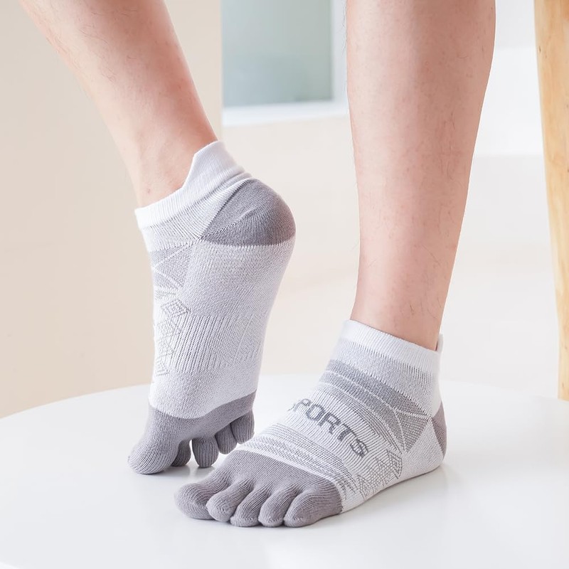Vraquir Men's Socks, Five Toes, Ankle Socks, Sweat Absorbent, Quick