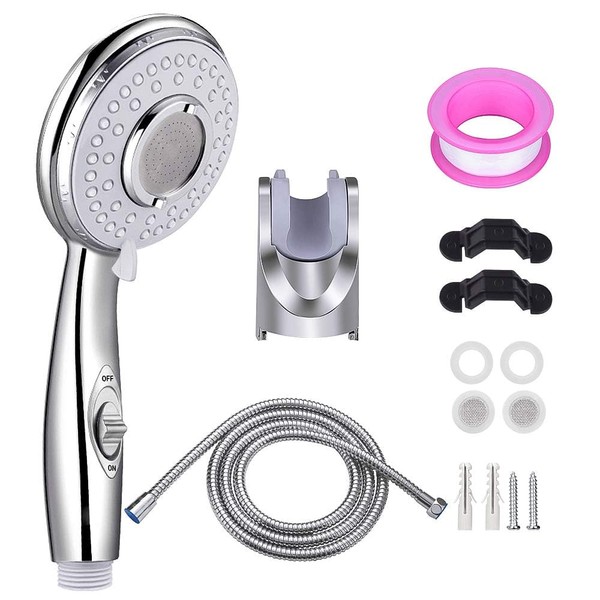 PHYXON Handheld Shower Head with On/Off Switch - High Pressure
