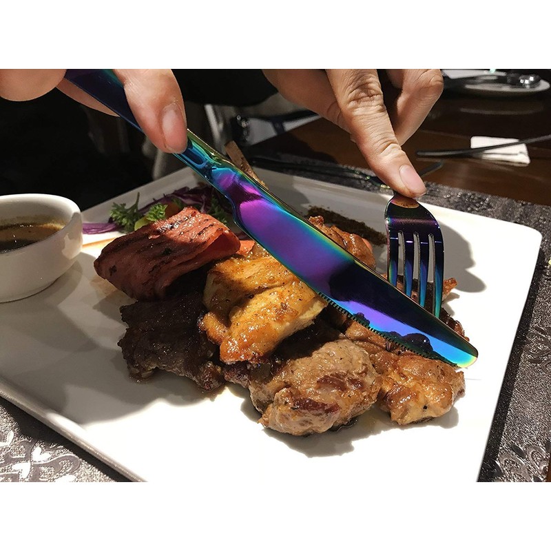 Travel Utensils Set with Case, Reusable Stainless Steel Cutlery Set