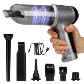 Yougfin Mini Vacuum Cleaner for Car, 3 in 1 Cordless Vacuum Cleaner 12000Pa Wireless Handheld, Brushless High Power Suction Rechargeable Vacuum for Pet, Home, Office
