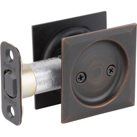 Kwikset 334SQT-11P Square Passage Hall/Closet Pocket Door Lock